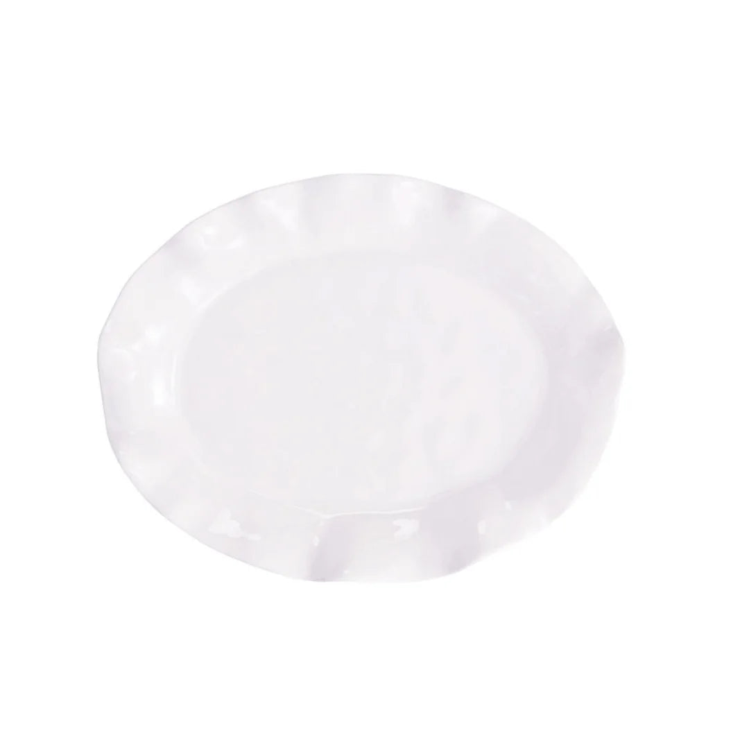 18 Inch White Melamine Oval Platter for Everyday Dining