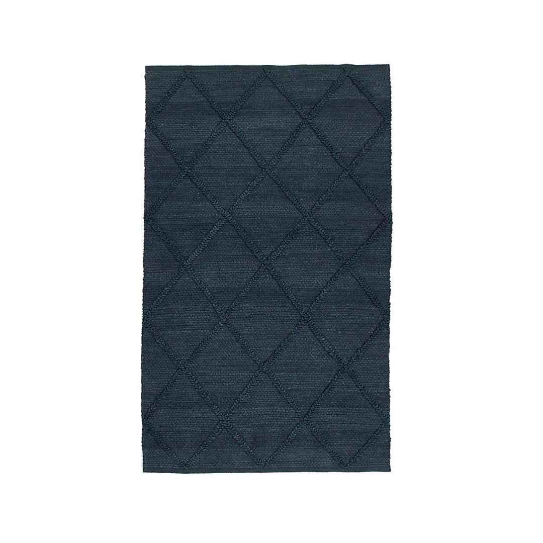 Handmade Woven Jute Rug 2’ x 3’ Eco-Friendly Lattice Design Area Rug for Living Room Bedroom Entryway