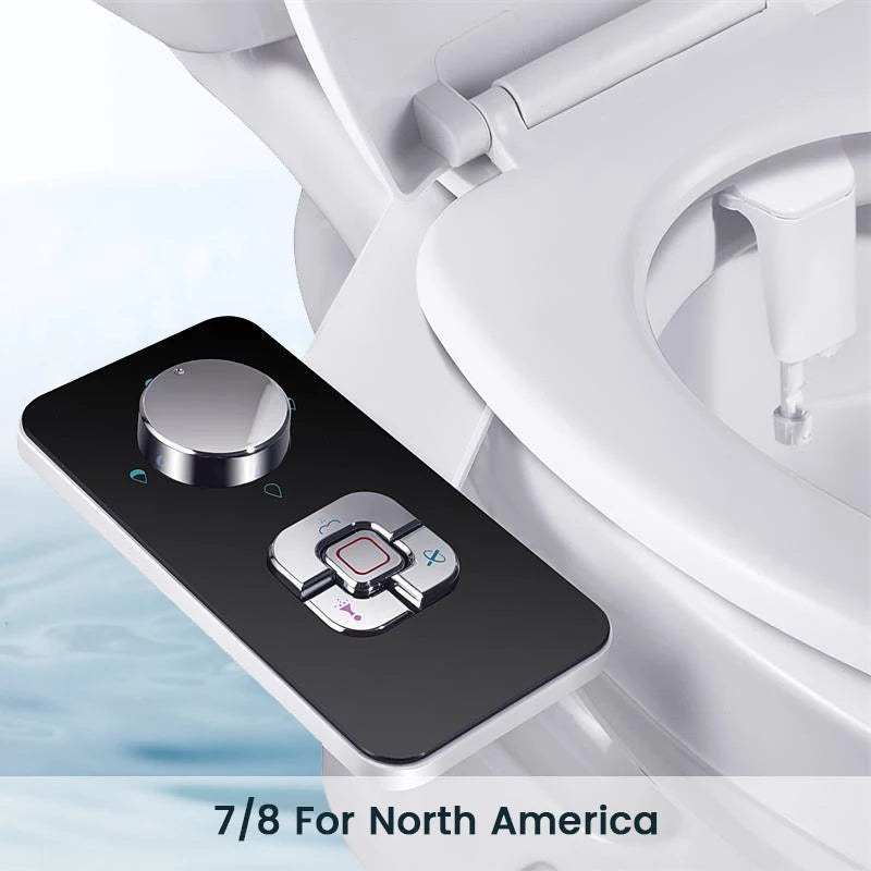 Ultra Thin Bidet Toilet Seat Attachment Dual Nozzles
