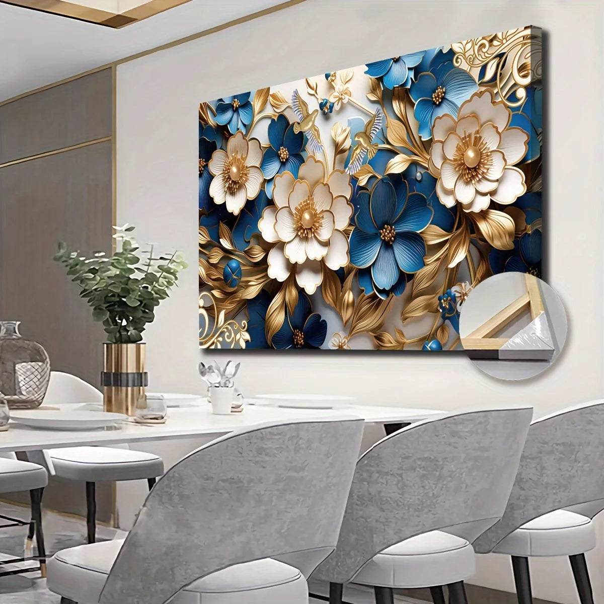 Floral Symphony Canvas Wall Art 24x36 Inch For Living Room