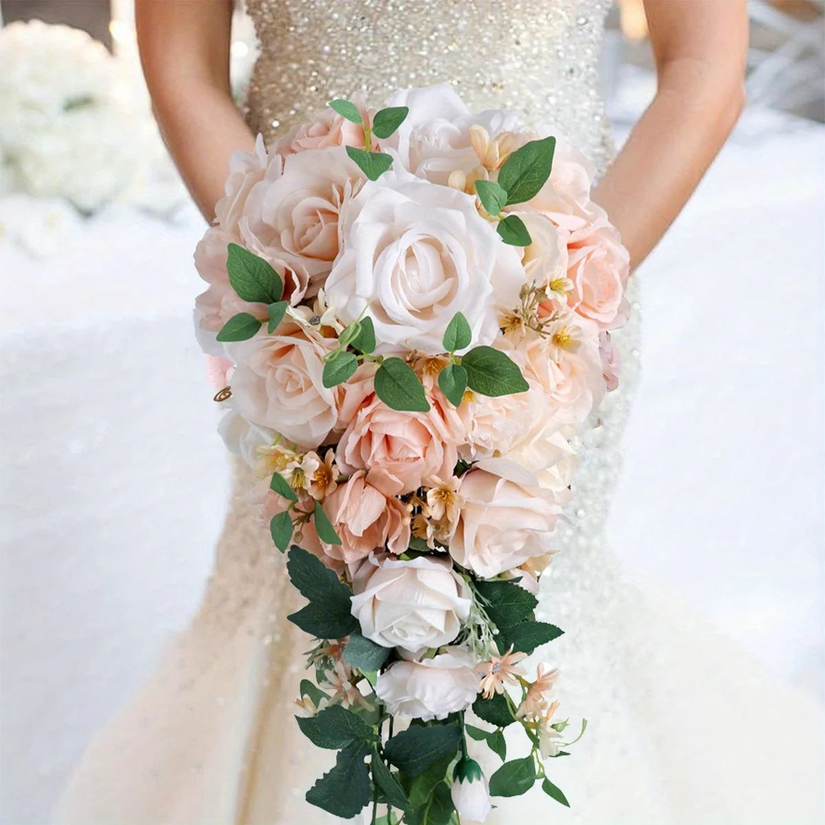 Wedding Bouquets for Bride Bridesmaid, Bridal Bouquets for Wedding Ceremony and Anniversary Valentines Day Decorations,