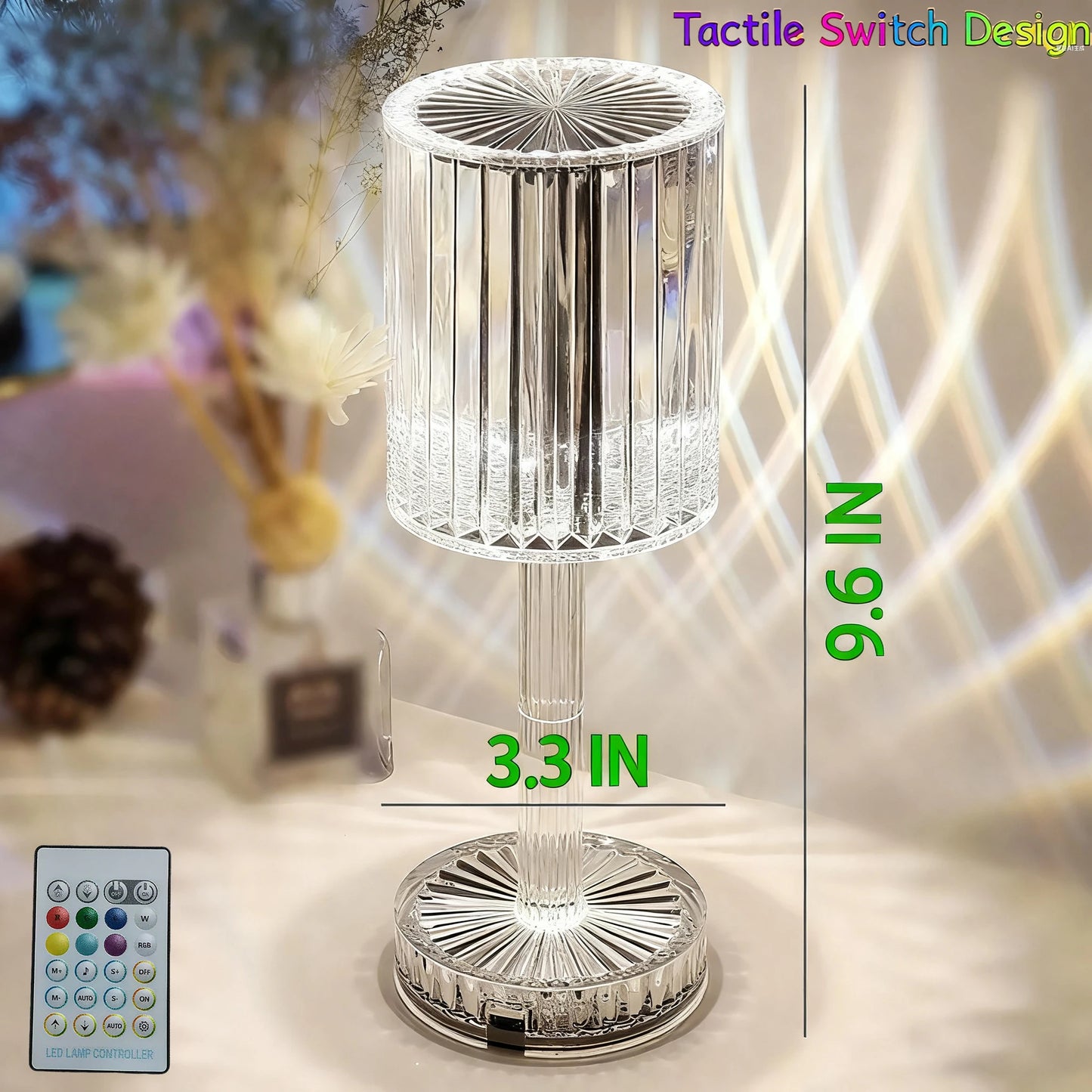 The LED Table Lamp With A High-end Line Crystal Lamp Is Suitable For Bedrooms, Staircases, Kitchens, Piano Rooms And Dance Studi