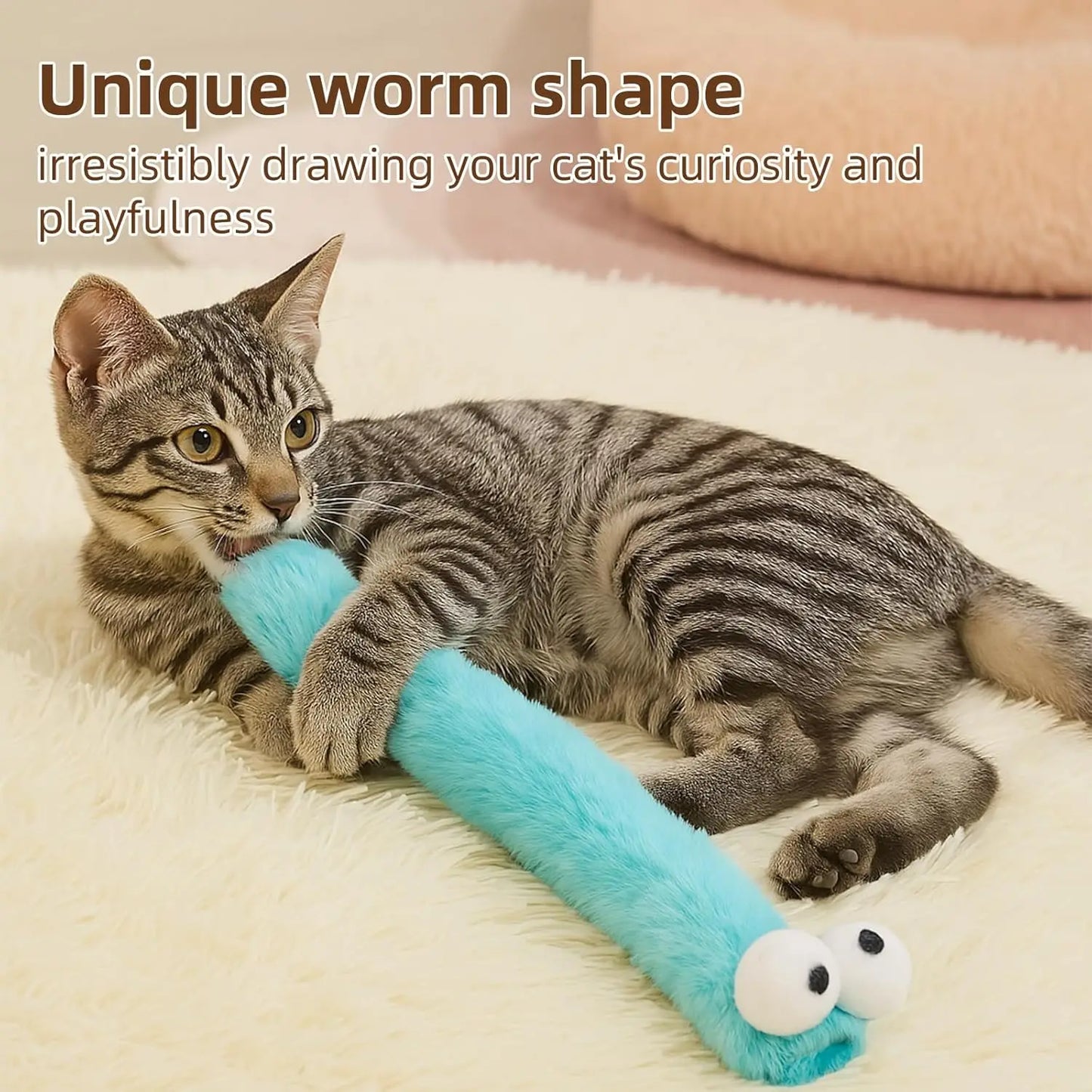Cat Toys Pillows,3 Pack, Catnip Inside,Soft and Durable Kick Sticks with Crinkle Sound, Interactive Indoor Kitten