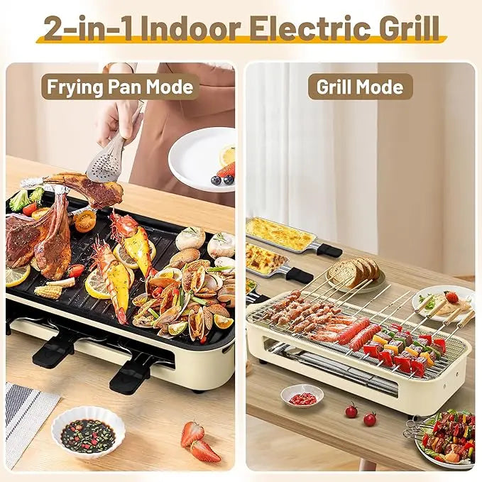 Electric Smoke Free Indoor Barbecue Grill Detachable Board