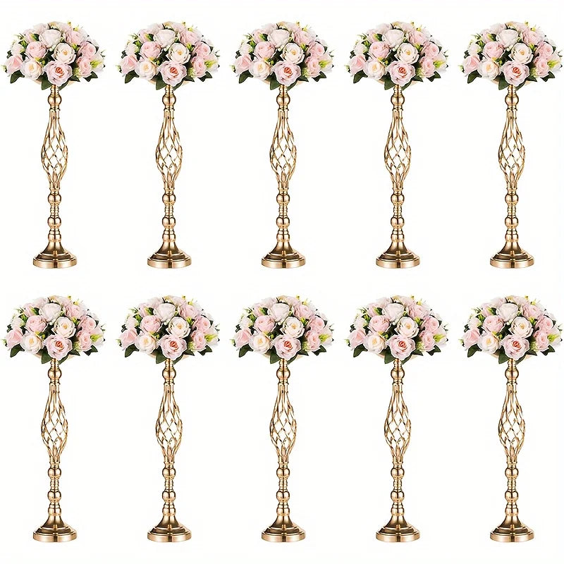 2/10 Piece Metal Vase Set, Wedding Party, Birthday Party, Christmas and Halloween Decoration