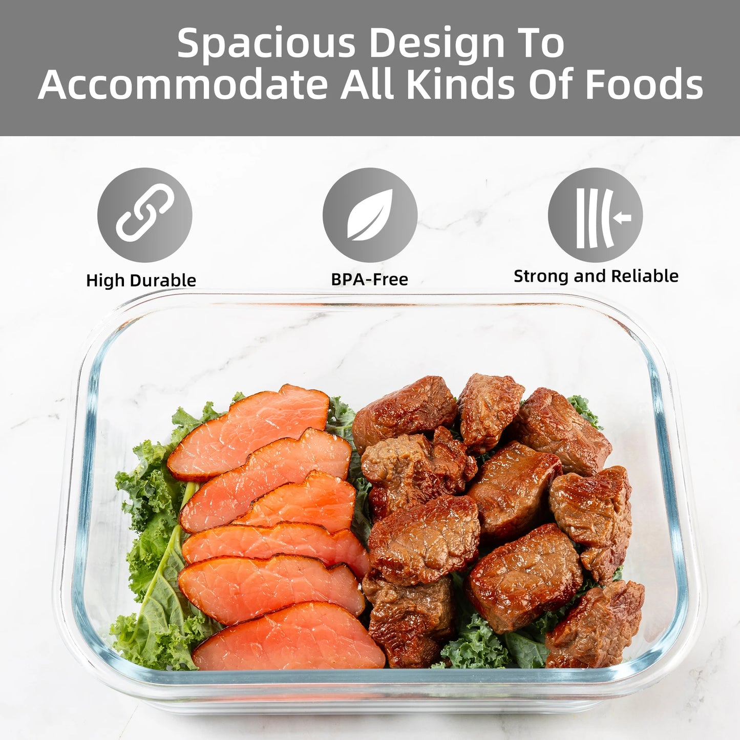 16 Piece Glass Food Storage Set Airtight Lids Microwave Safe