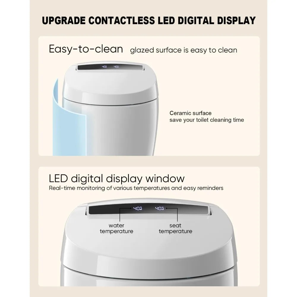 Smart Toilet With Warm Water Sprayer And Bidet Heated Seat
