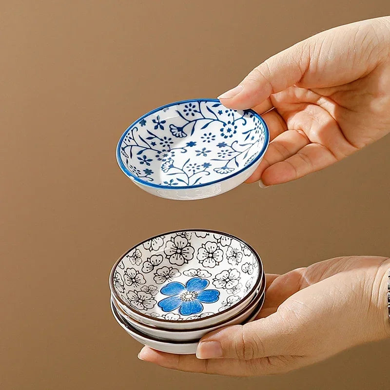 Mini Ceramic Plates For Sashimi Sushi Soy Sauce Dipping
