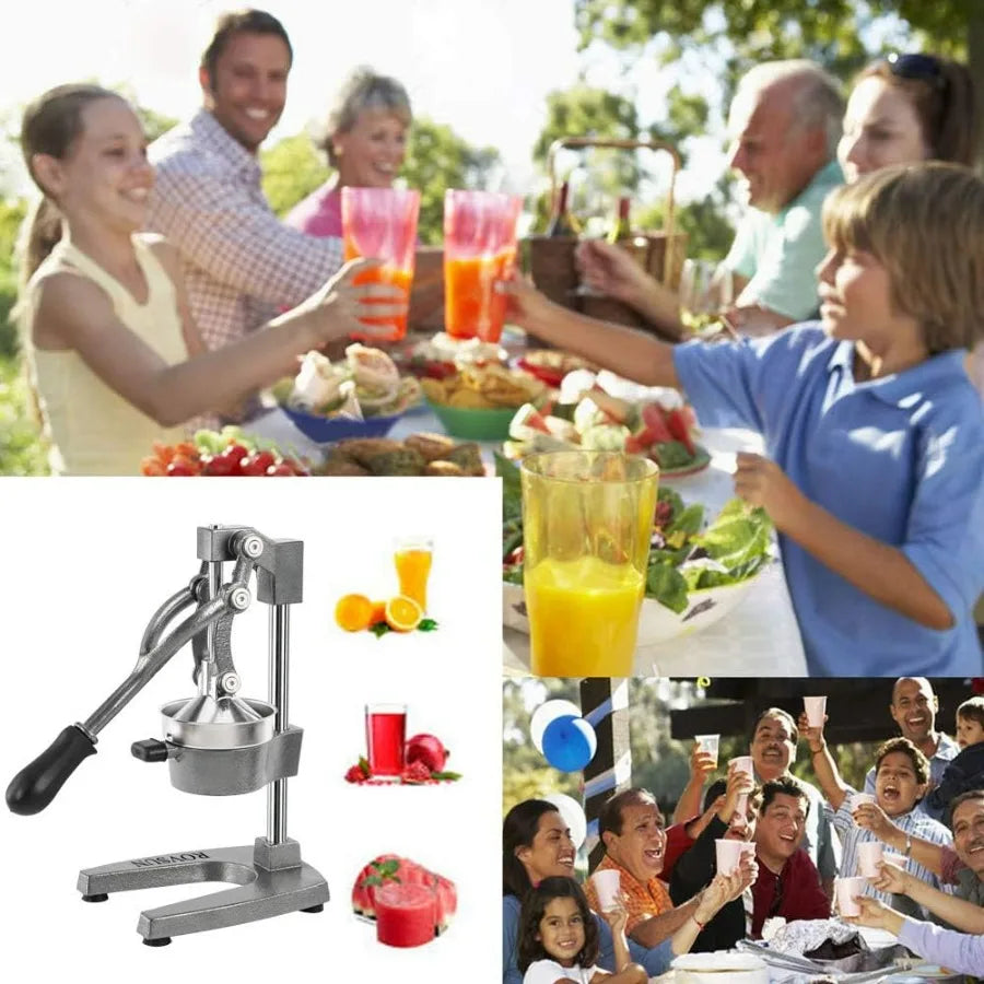 Commercial Grade Citrus Juicer Hand Press Manual Fruit Juicer Juice Squeezer Citrus Orange Lemon Pomegranate Grey
