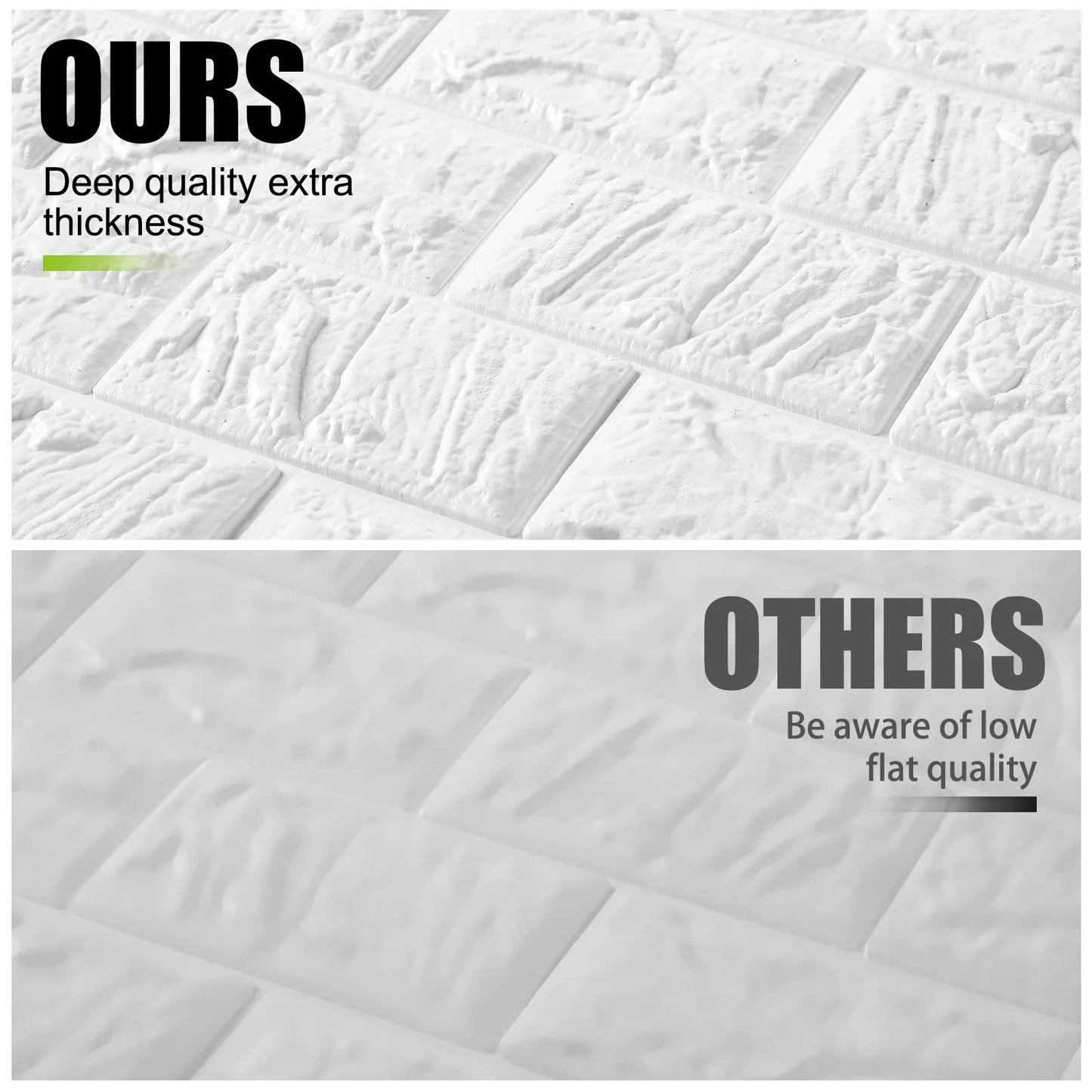 100PCS 3D Wall Panels Peel and Stick, Printable Faux Brick Wallpaper Sticker with Self-Adhesive Waterproof Foam for Interior Wal