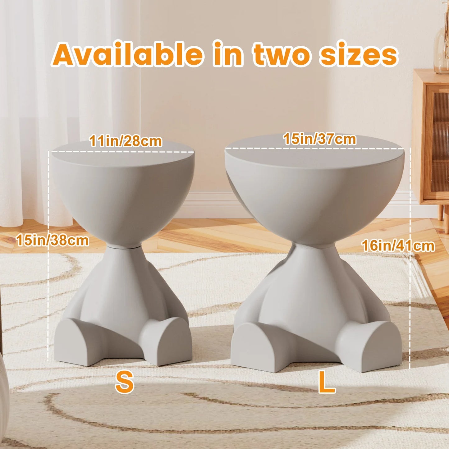 Modern Round Coffee Table with Storage for Living Room