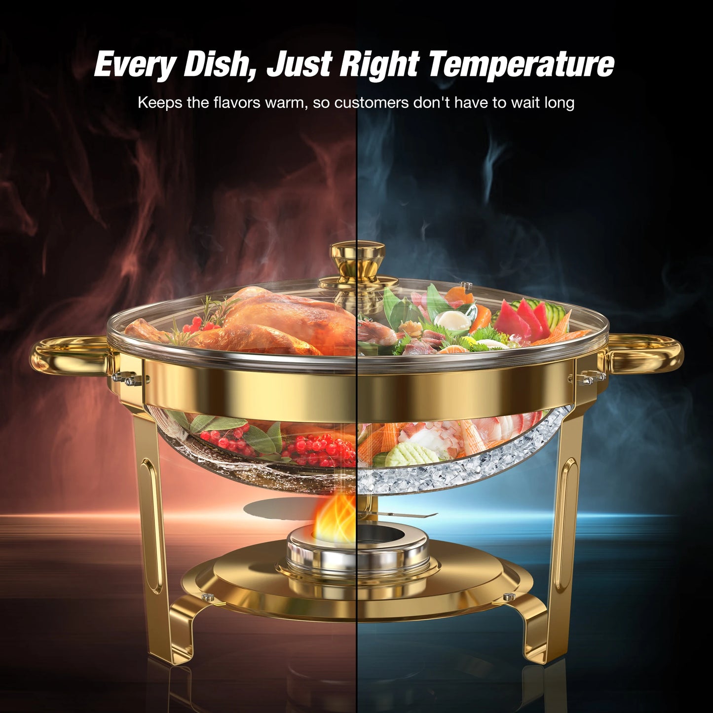 Stainless Steel Buffet Chafing Dishes Set For Home Parties