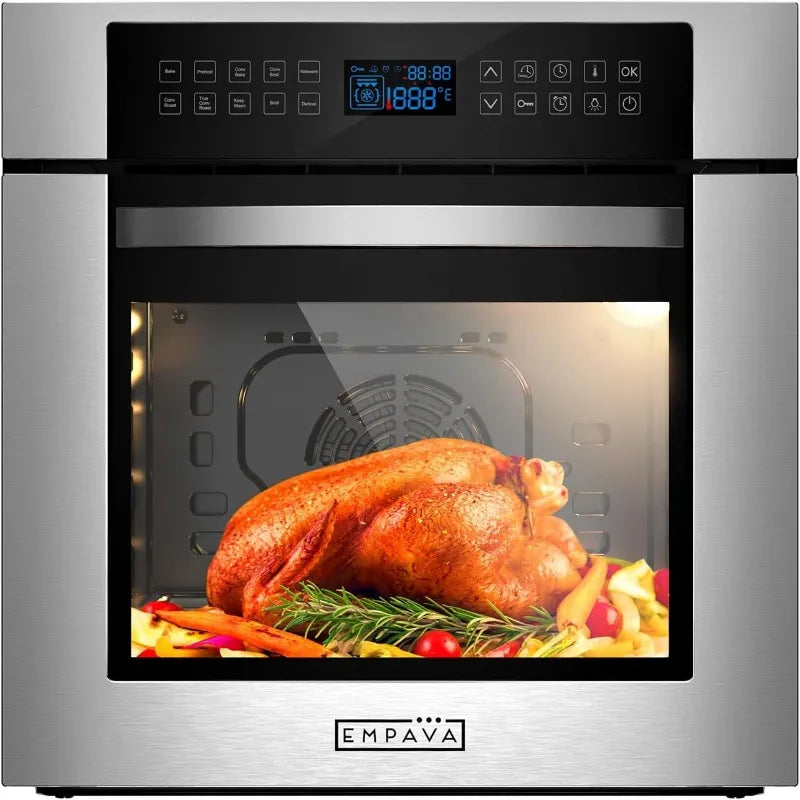 Empava 24 In Electric Wall Oven With Convection Rotisserie