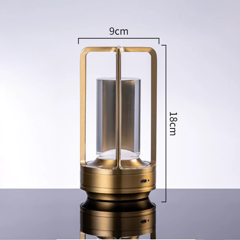 LED Table Lamp plastic bedroom bedside desk lamp rechargeable touch dimming desk lamp dining table decorative table lamp