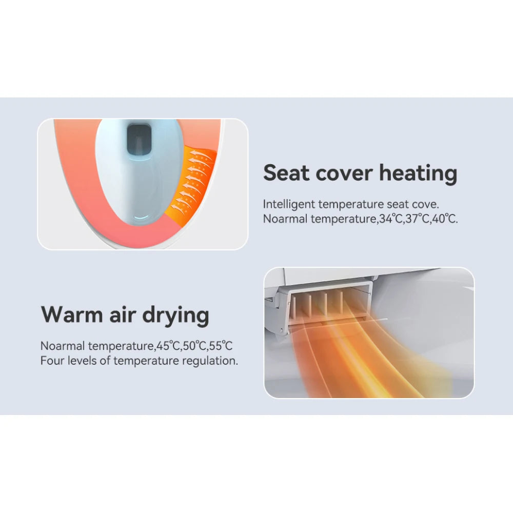 Smart Portable Bidet Toilet With Heated Seat Auto Open Close