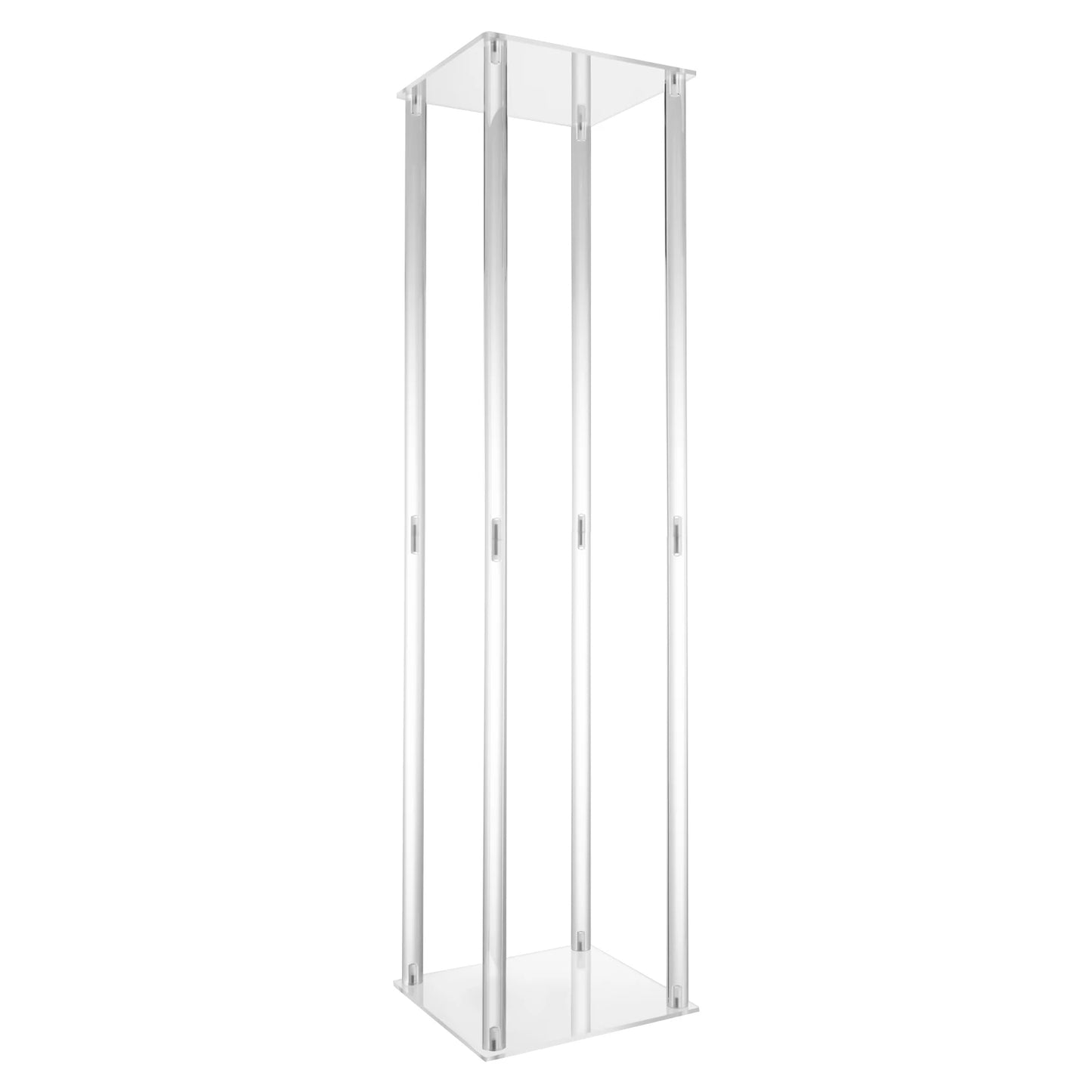 3 Pcs Clear Acrylic Vase Wedding Centrepieces, Column Flower Display Stand Geometric Display Stand for Home Decor