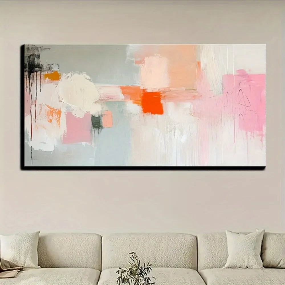 Abstract Canvas Wall Art Modern Painting Pine Frame Decor