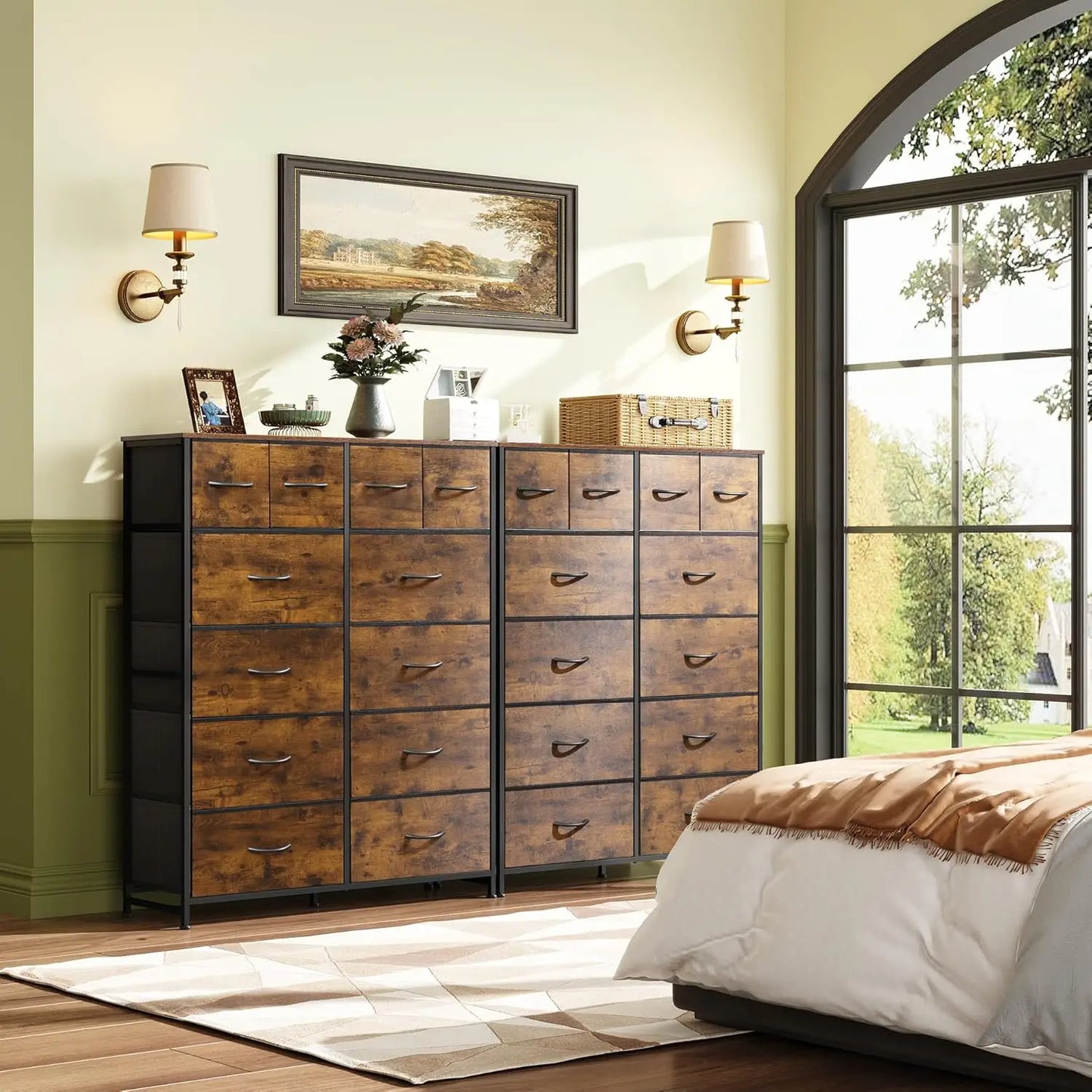 Tall Dresser for Bedroom with 12 Drawers, Fabric Dresser for Bedroom, Closet, Fabric Storage Dressers with Drawers