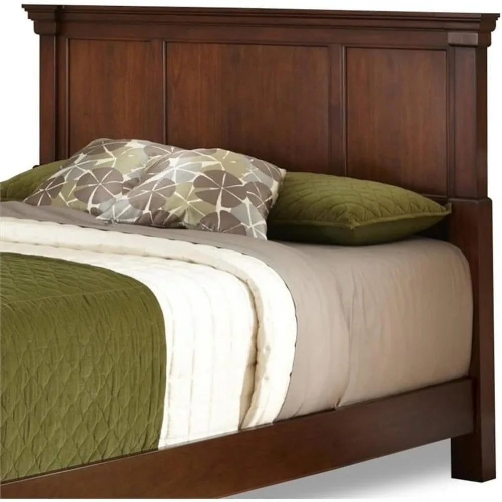 52" x 82" Traditional Wood King Headboard with Recessed Frame Moldings and Carved Detailed, Some Assembly Required, in Warm Che