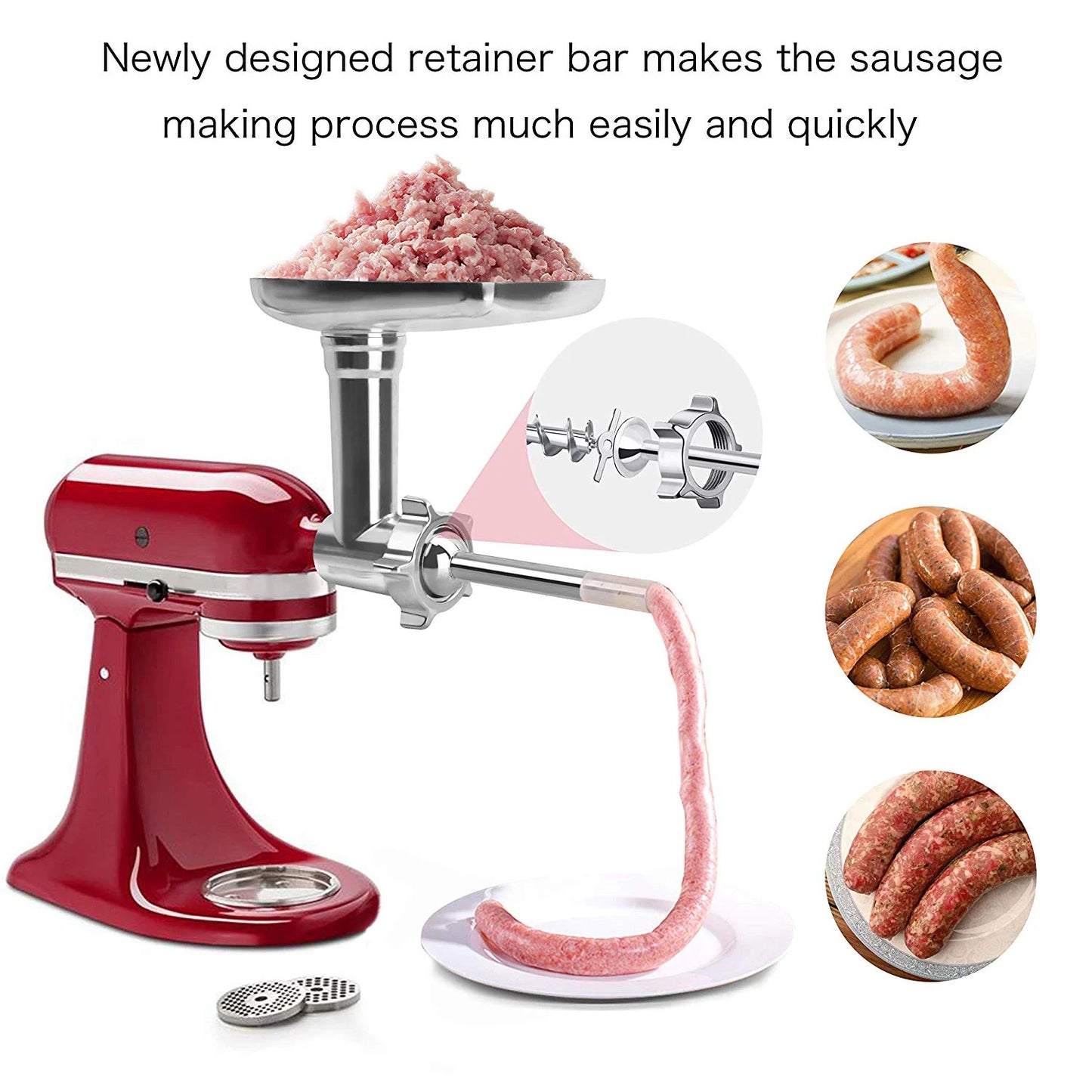 For KitchenAid Stand Mixer Meat Grinder & Prep Slicer & Jams Juicer Attachment