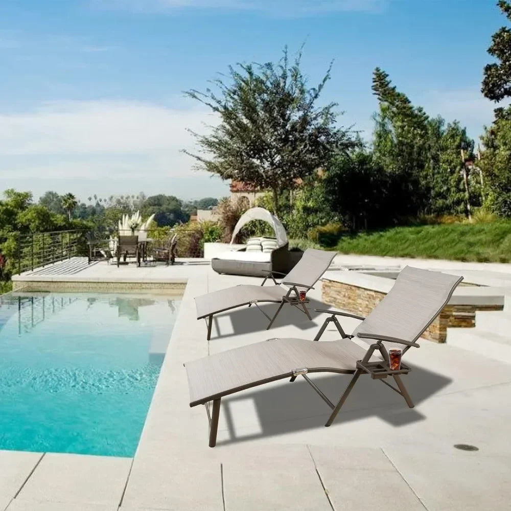 Cozy Aluminum Reclining Lounge Chair for Ultimate Outdoor Relaxation