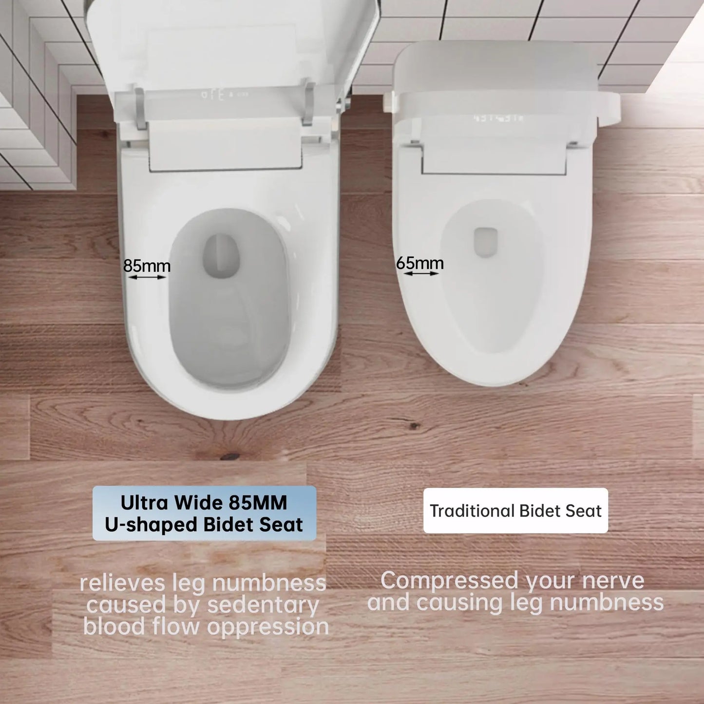 Smart Bidet Toilet With Auto Open Close And Voice Control
