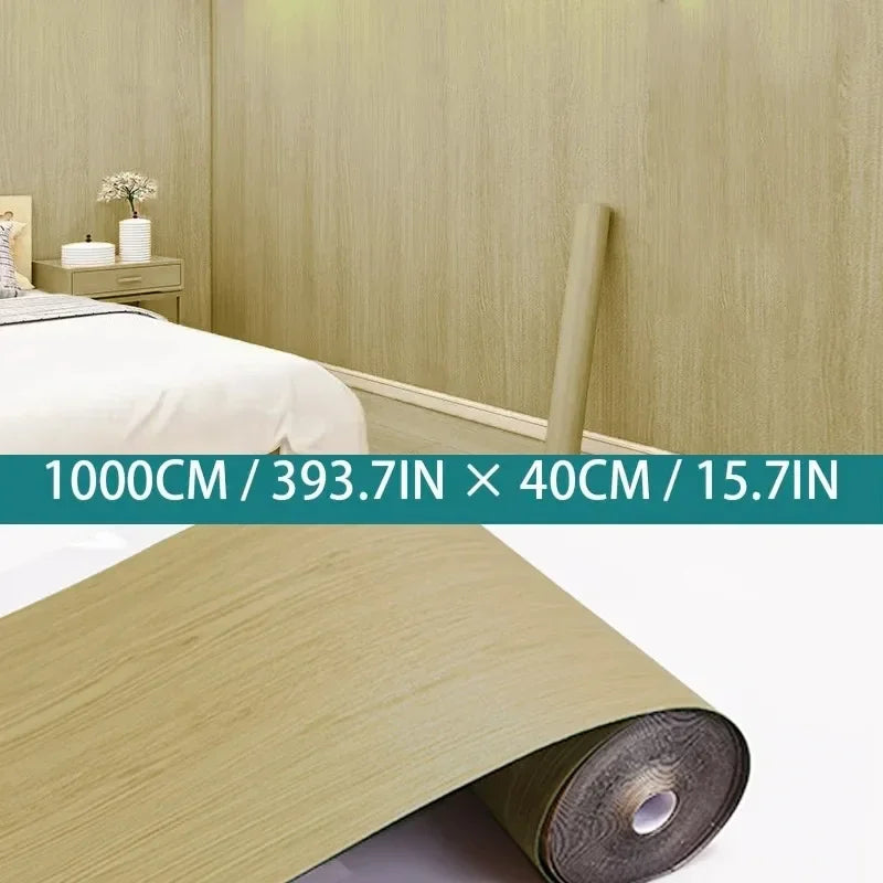 Decorative moisture-proof anti fouling self-adhesive wallpaper wood grain background wall bedroom kitchen floor sticker