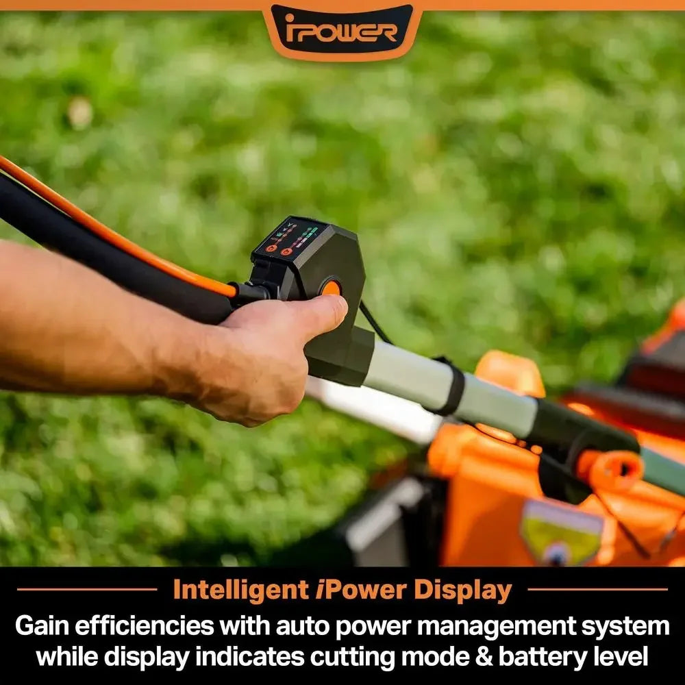 LawnMaster Brushless Cordless Lawn Mower Six Heights Battery