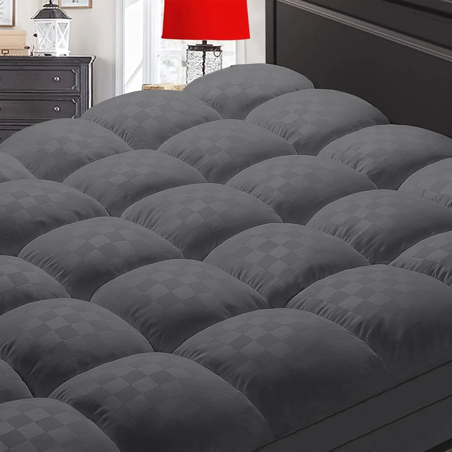 Mattress Topper Twin XL,Extra Thick Mattress Pad Cover for Back Pain,Cooling Mattress Protector with 8-21 Inch Deep Pocket,Overf