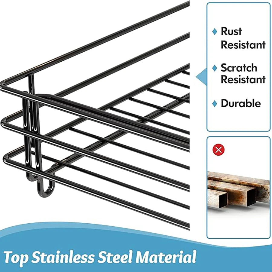 Double-layer dish drying rack suitable for kitchen countertops, capable of holding bowls platesknives cups and cutting boards