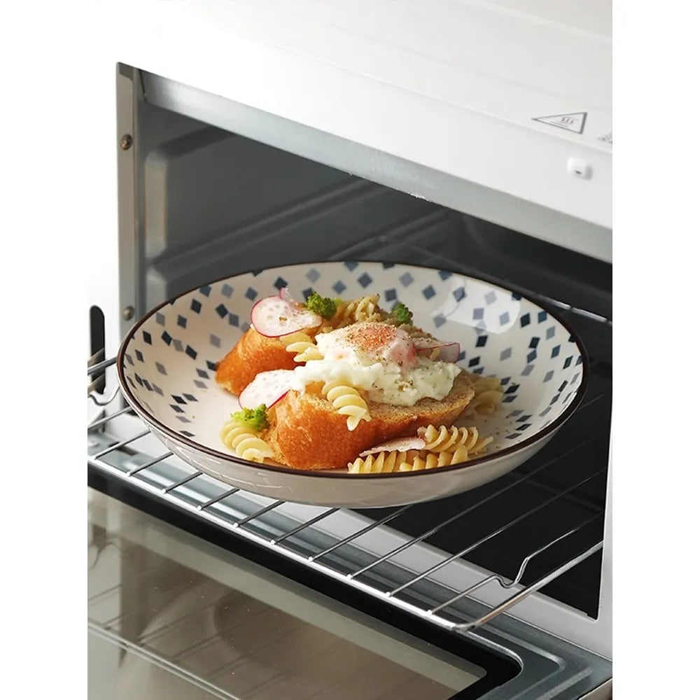 Round Ceramic Plate Set - Elegant Plate Set for Dining