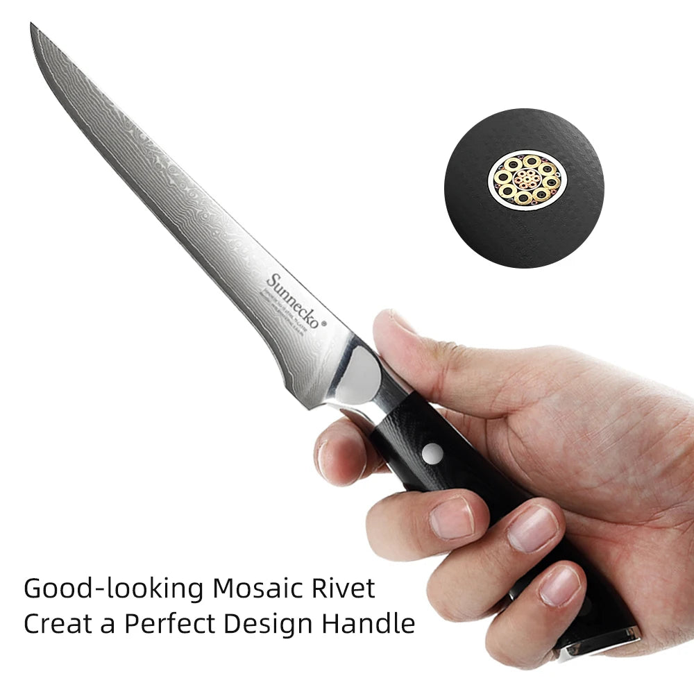 Classic VG10 Damascus Steel Boning Fillet Knife for Kitchen