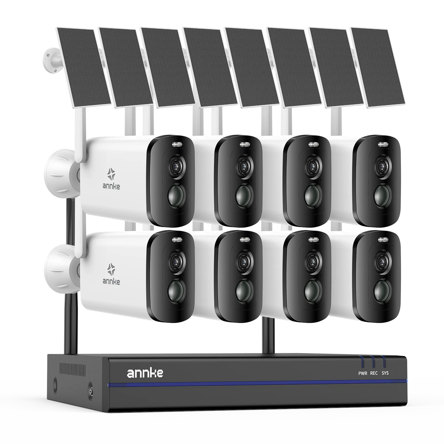 ANNKE 4MP HD Wireless Video Security System 16CH NVR 4/6/8/12 PCS IP Camera PIR Night Vision Outdoor wireless solar camera