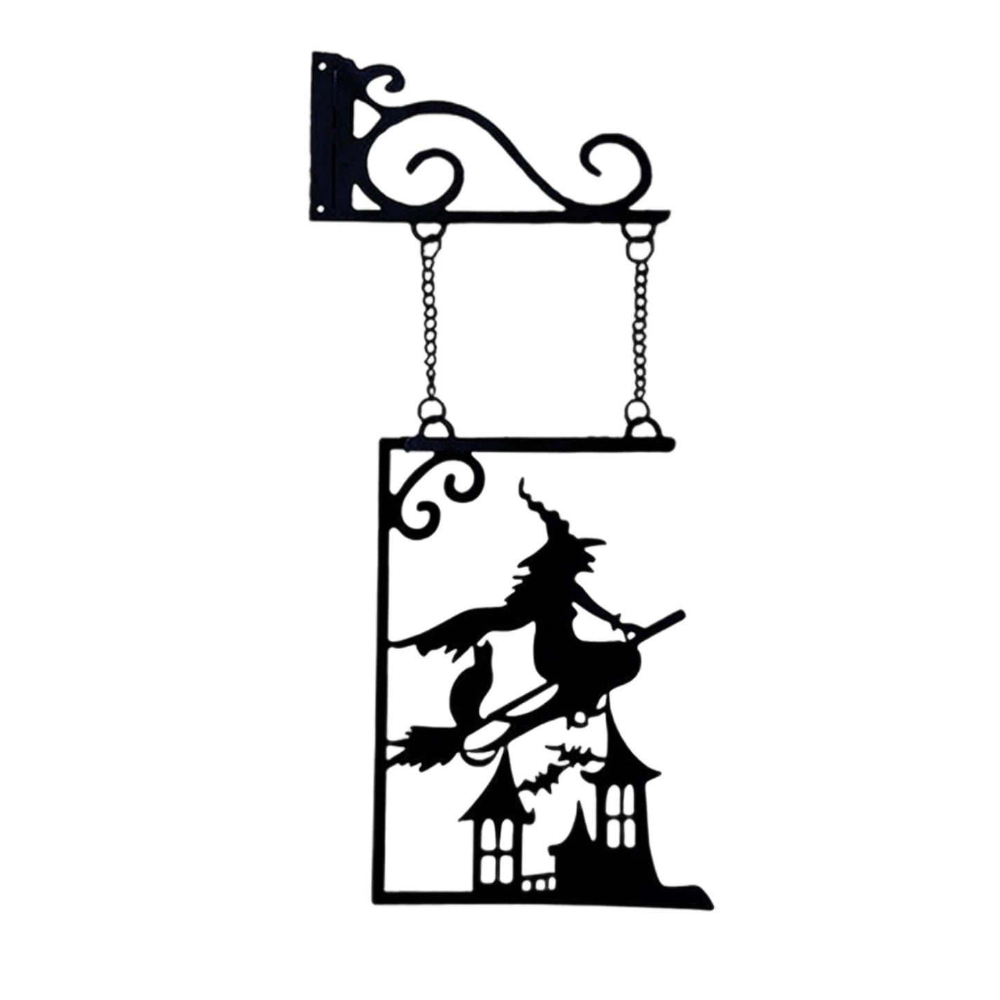 Creepy Skeleton Pumpkin Haunted House Metal Yard Sign Halloween Outdoor Decor Spooky Graveyard Wall Art for Garden Use