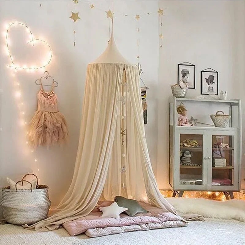 Nordic Ins popular foreign trade home, children's tent, baby crib, mosquito net, unsupported dome hanging bed curtain decoration