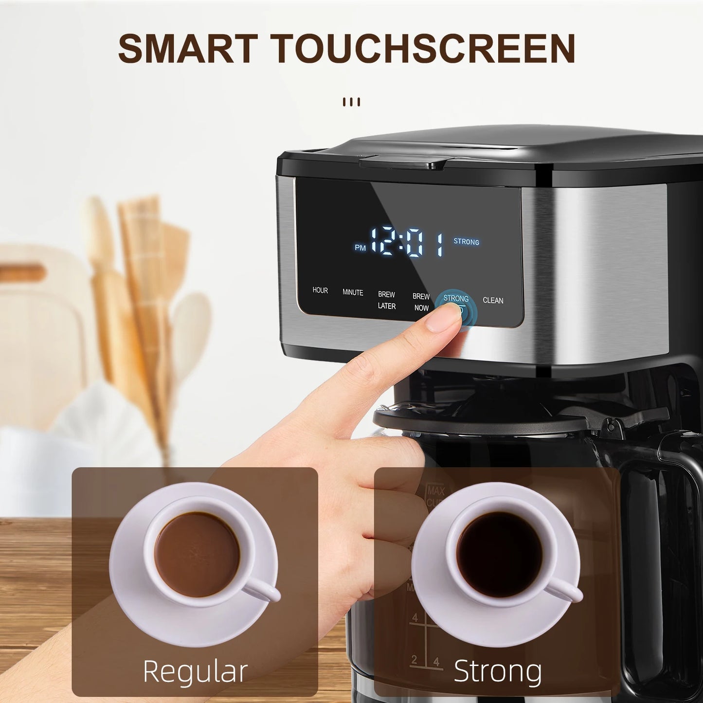 Yabano Programmable Drip Coffee Maker With Iced Coffee