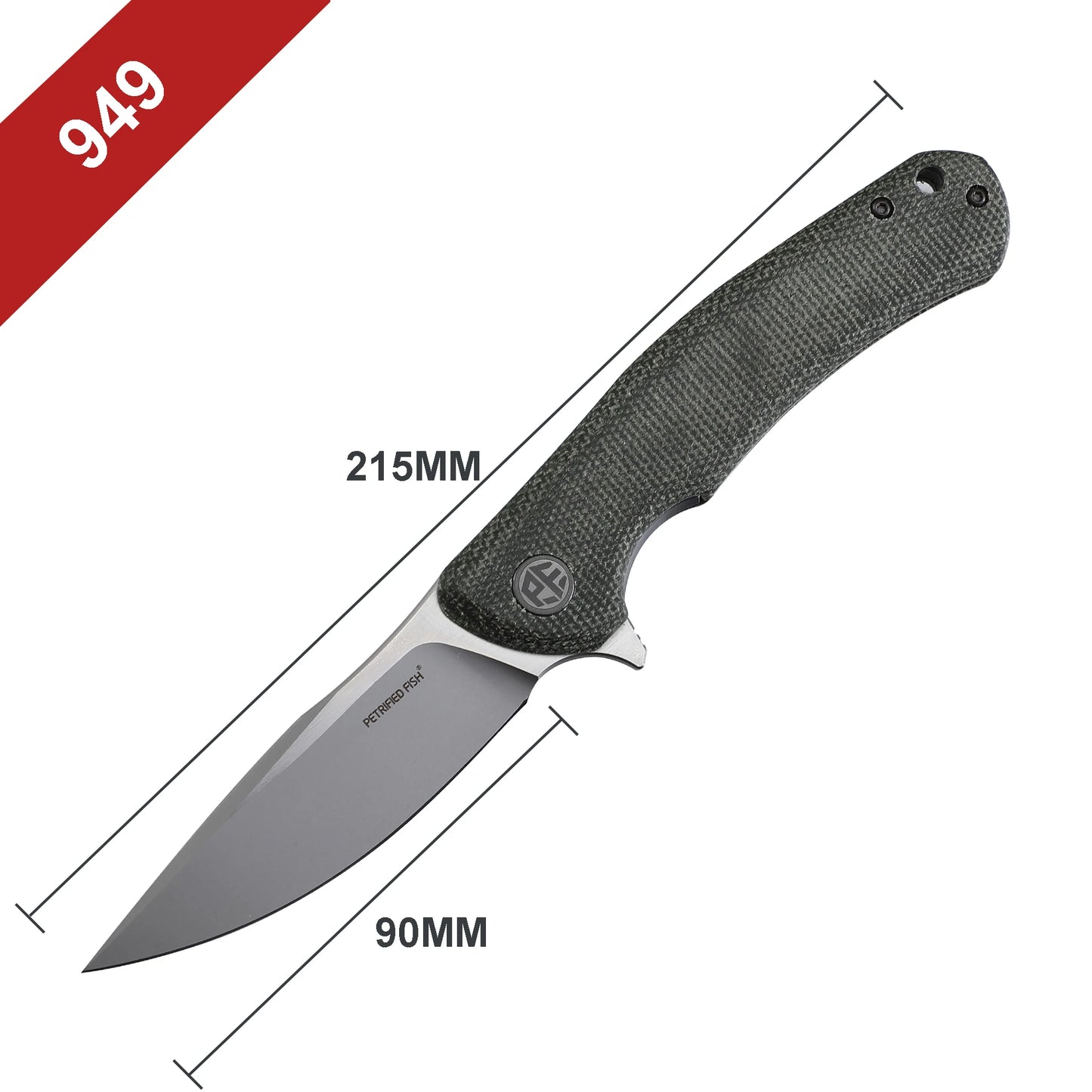 Petrified Fish PF949 Folding Knives Mini K110 Steel Blade Handle Fish Hunting Knife Outdoor Camping Pocket EDC Survival Tools