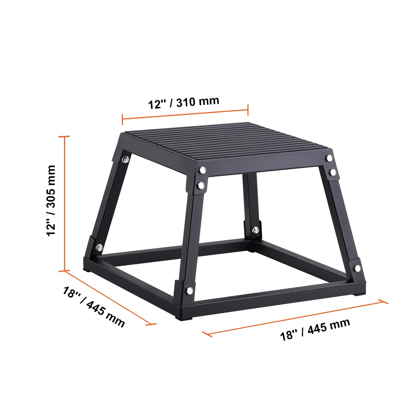 SucceBuy 12/18 Inch Jump Box Anti-Slip Fitness Exercise Step Up Box For Home Gym Training Conditioning Strength Training