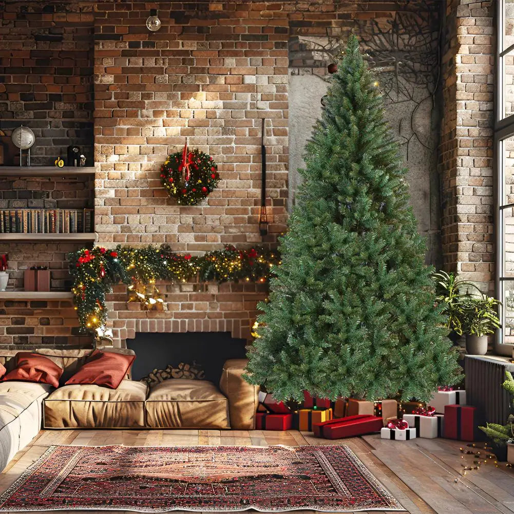 5FT Artificial Christmas Tree, Christmas Holiday Pencil Tree with Thick Branch Tips, Winter Party Decoration Iron Base