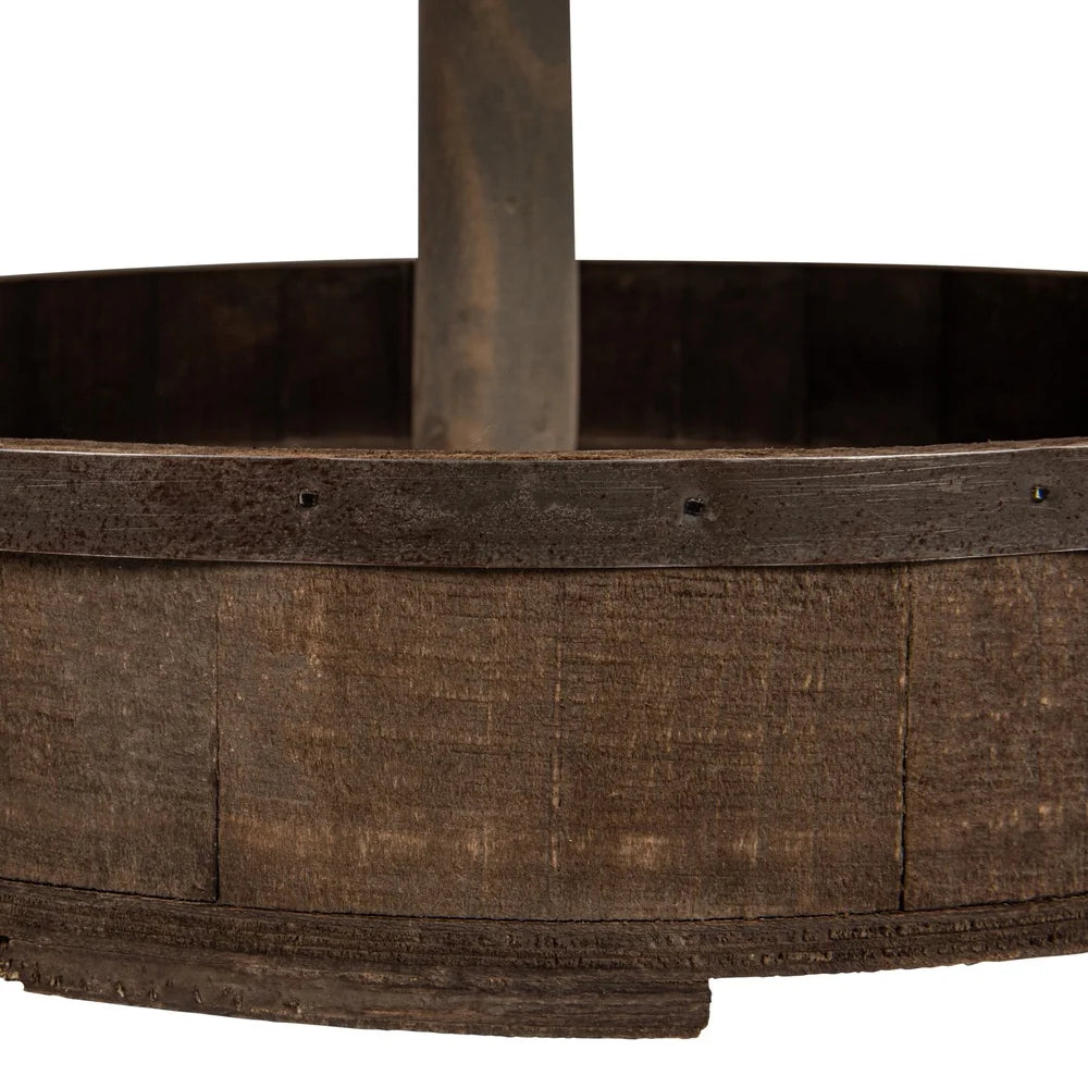 XMSJ Three Tier Wood And Tin Tray Kitchen Organizer