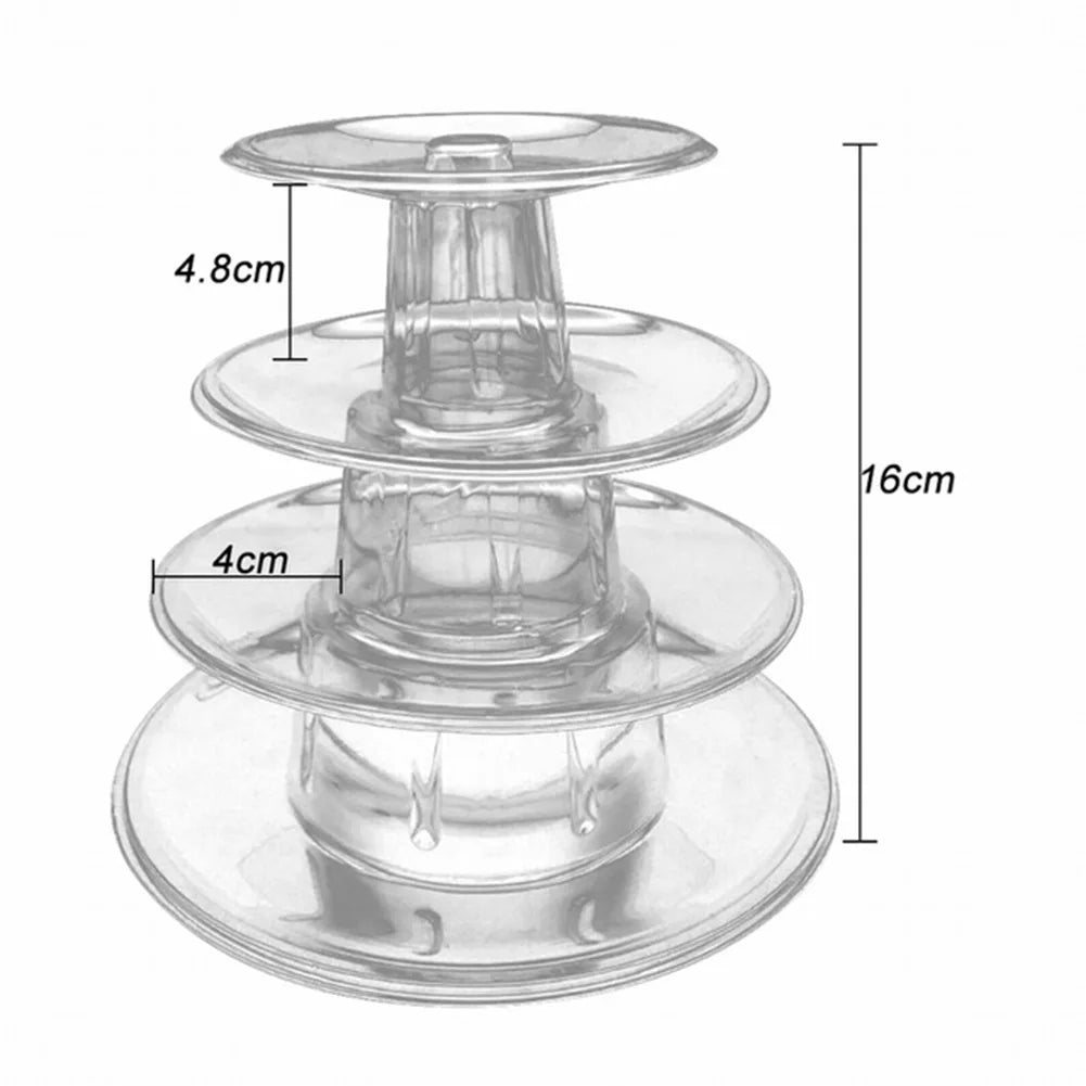 4/6 Tiers Transparent Wedding Dessert Support Tabletop Display Storage Shelf for Birthday Parties Fondant Cake Candies Muffins