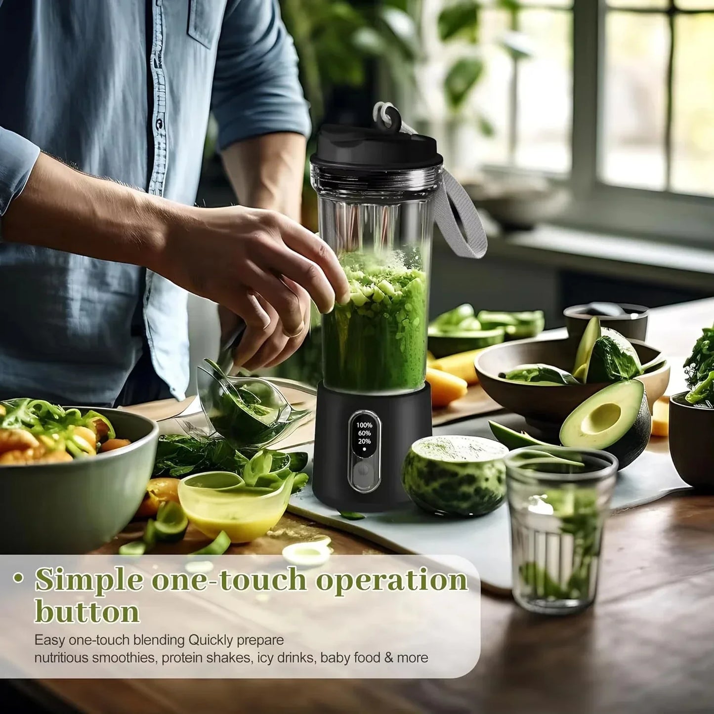 New Portable Juicer Dual-use Juice Cup USB 4000mAh Battery Indoor Outdoor Fruit Blender 300W Smoothie Juice Bottle Cup Blender