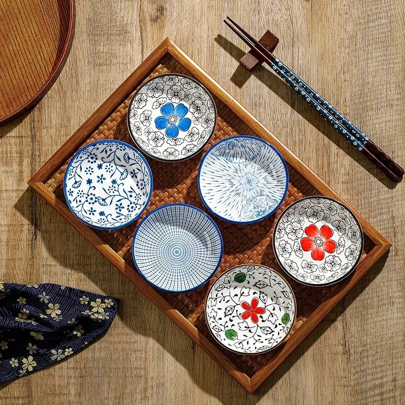 Mini Ceramic Plates For Sashimi Sushi Soy Sauce Dipping