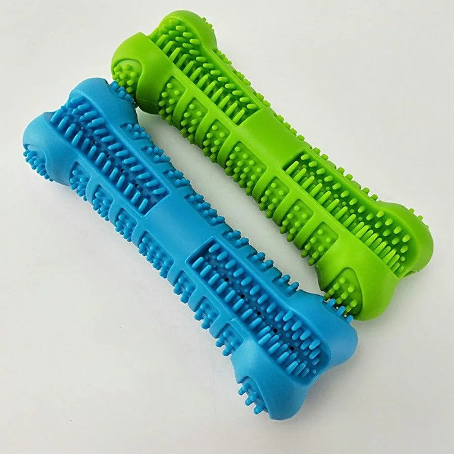 Chew Toy Stick Dog Toothbrush with Toothpaste Reservoir Natural Rubber Dog Dental Chews Care Dog Toys Bone for Pet Teeth Cleani