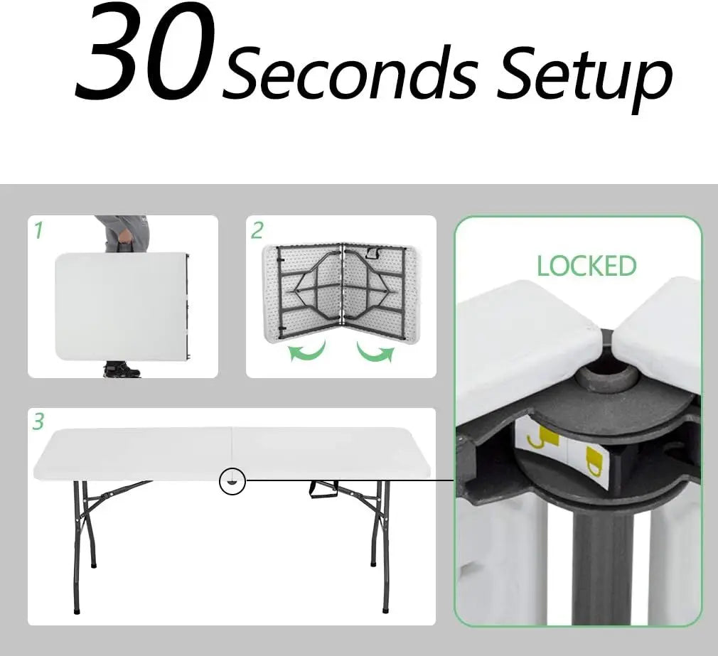 Folding Picnic Table for Camping and Events Easy Storage
