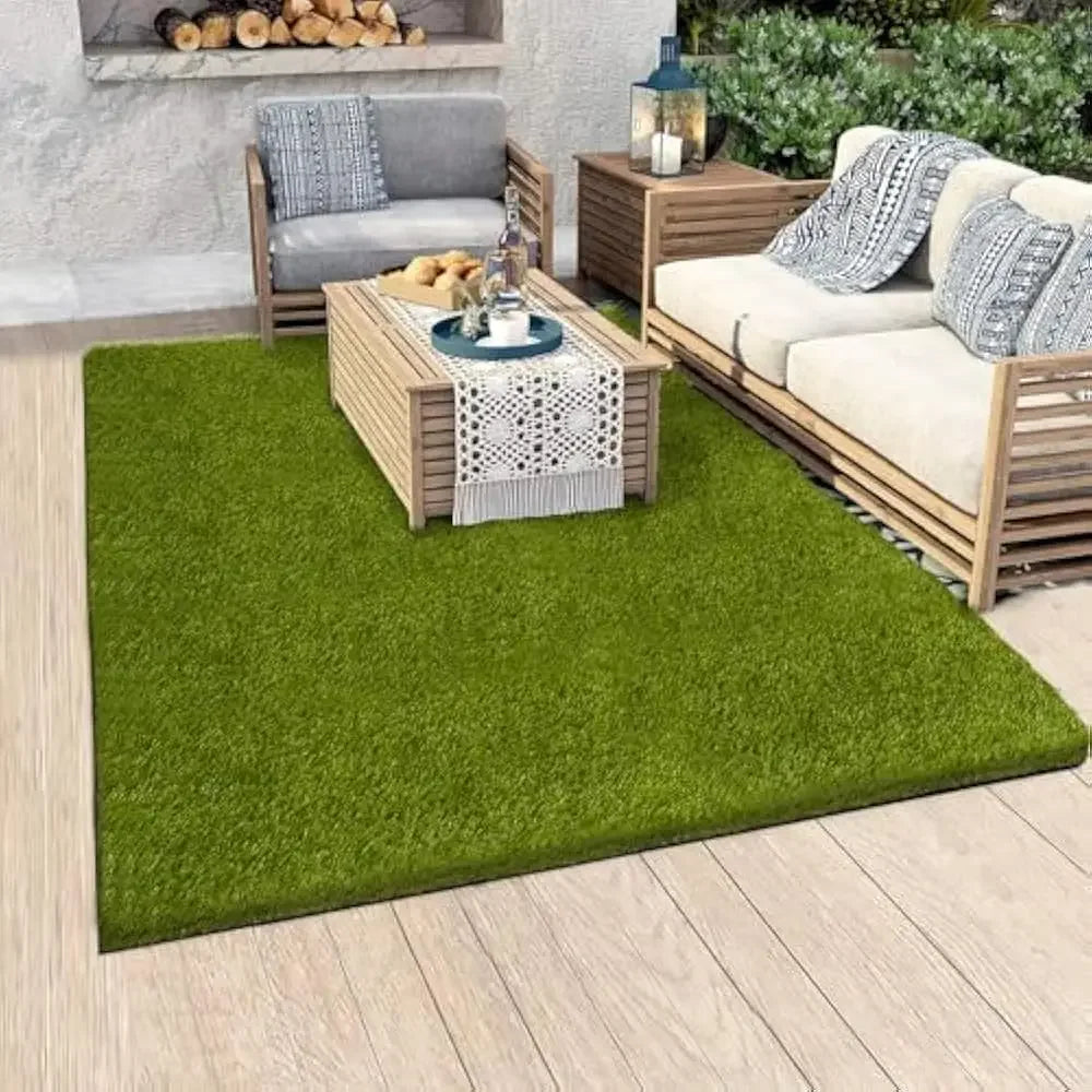 5x8 Ft Realistic Artificial Turf Grass Rug, Indoor Outdoor Garden Lawn Landscape Patios Decoration, Artificial Lawn