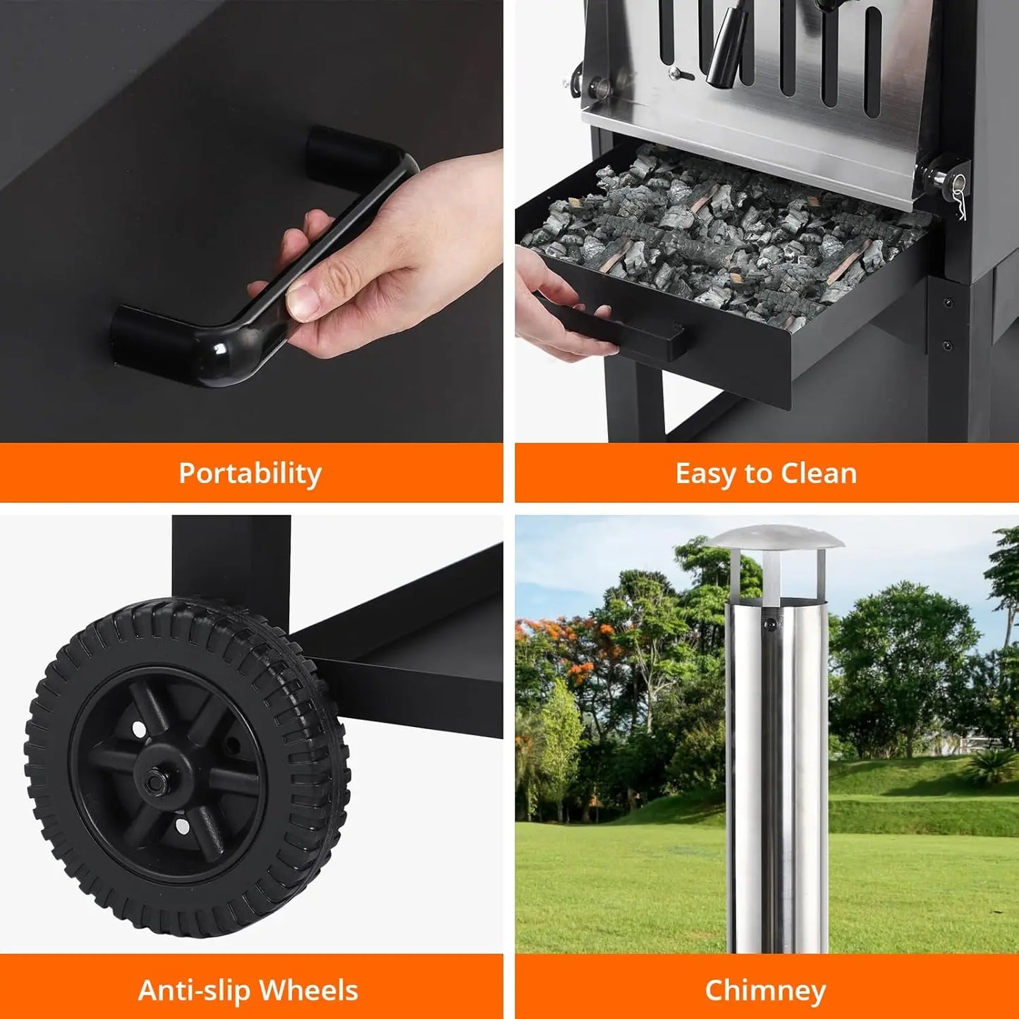 Foldable Legs Outdoor Pizza Oven With Cover 12 Inch Stone