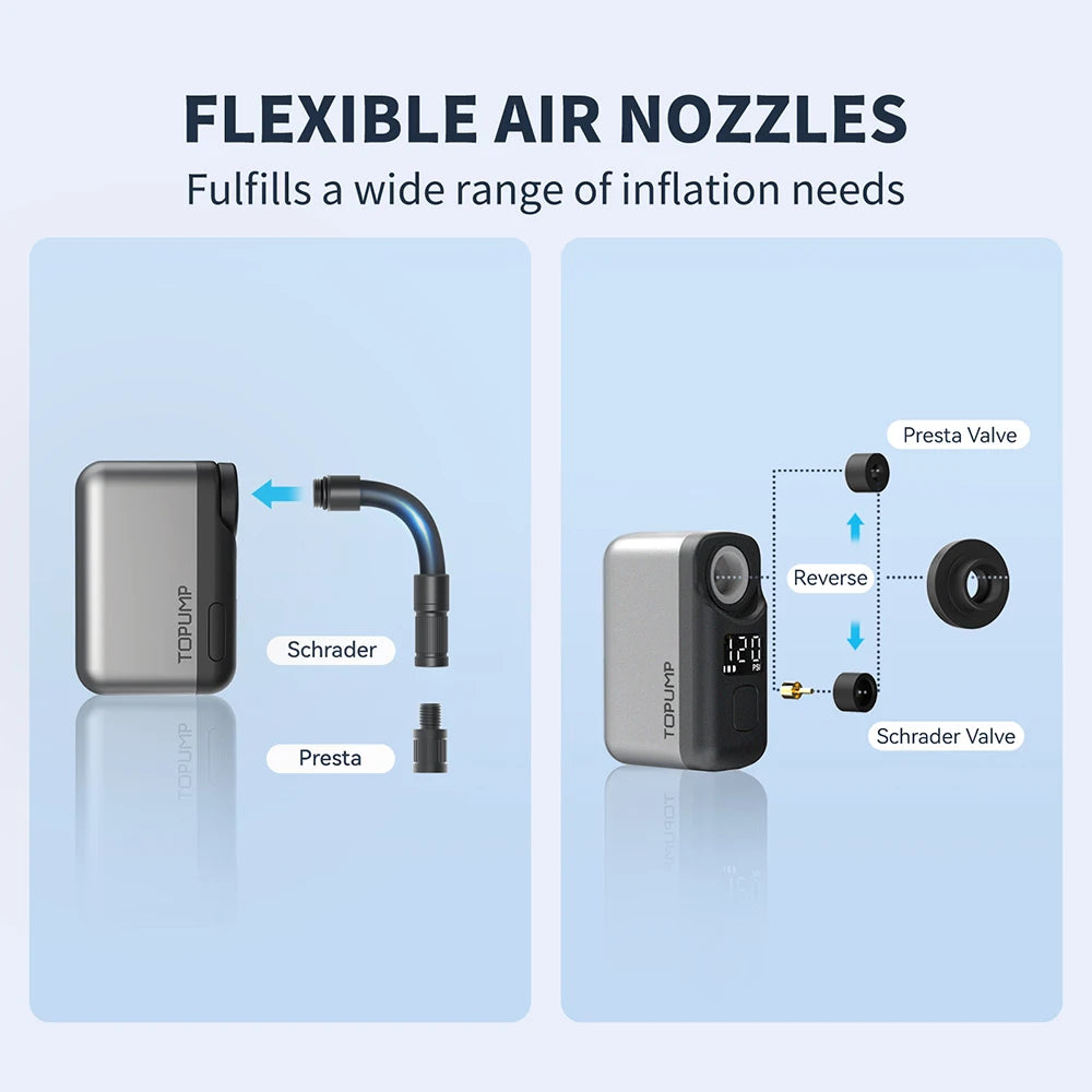 Topump TB2 Pro Electric Mini Portable Bike Tire Inflator