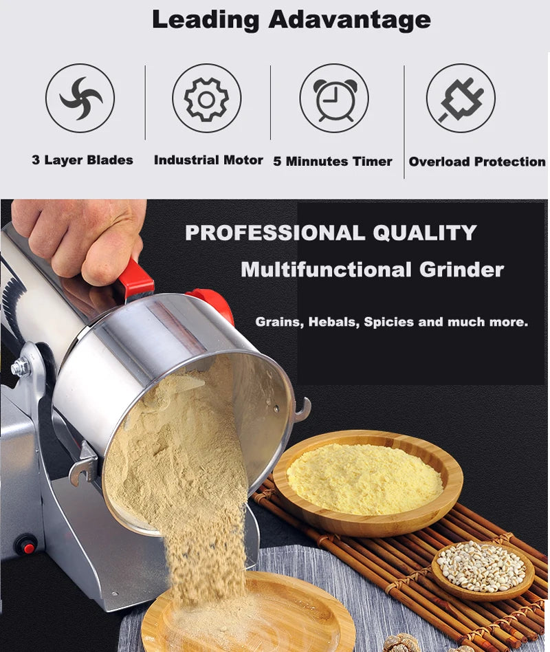 BioloMix Electric Grinder for Grains Spices and Coffee
