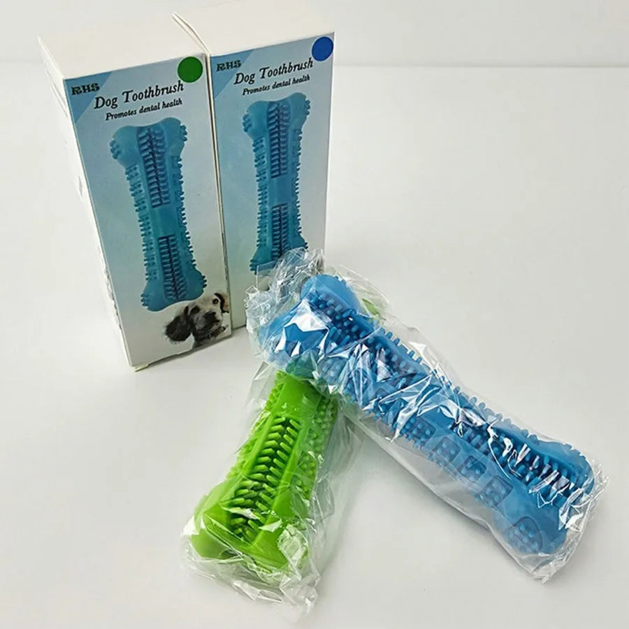 Chew Toy Stick Dog Toothbrush with Toothpaste Reservoir Natural Rubber Dog Dental Chews Care Dog Toys Bone for Pet Teeth Cleani